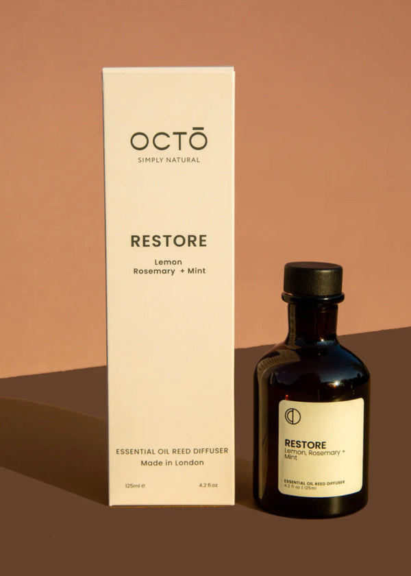 product shop of octo reed diffuser in its bottle and box
